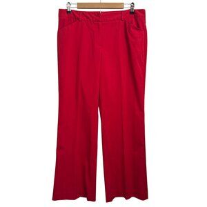 Red Wide-Leg Dress Pants Womens Size 12 By New Directions Polyester Rayon Blend
